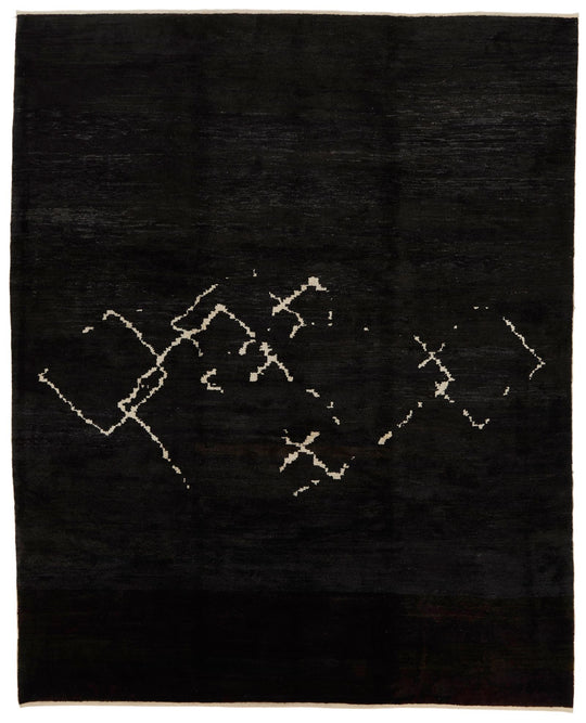 10x12 Black and Brown Turkish Tribal Rug