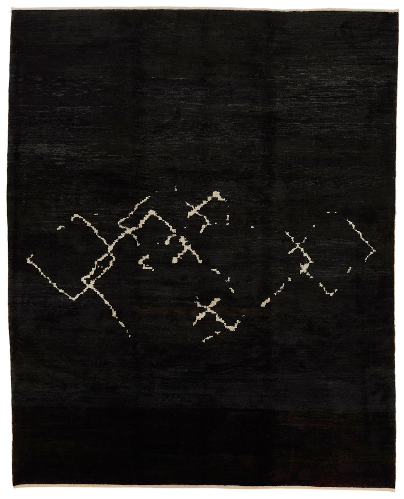 10x12 Black and Brown Turkish Tribal Rug