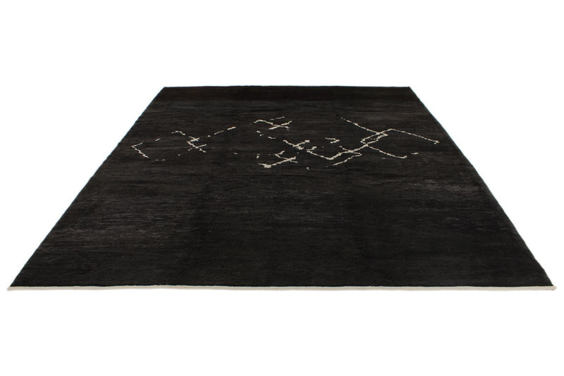 10x12 Black and Brown Turkish Tribal Rug