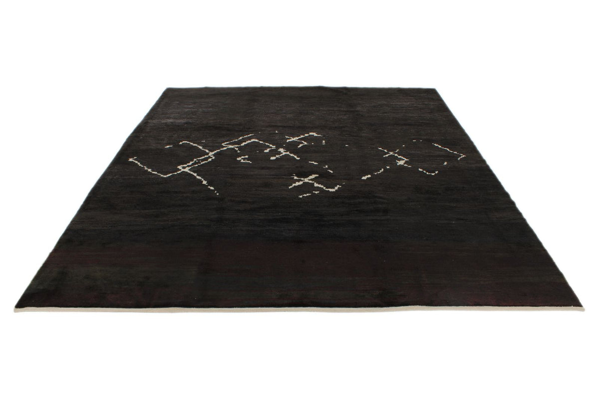 10x12 Black and Brown Turkish Tribal Rug