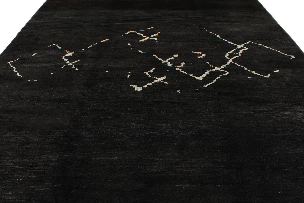 10x12 Black and Brown Turkish Tribal Rug