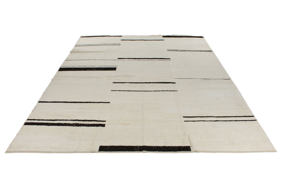 10x14 White Turkish Tribal Rug
