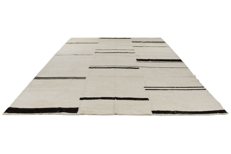 10x14 White Turkish Tribal Rug