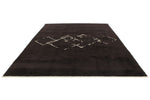 9x12 Brown and Ivory Turkish Tribal Rug
