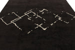 9x12 Brown and Ivory Turkish Tribal Rug