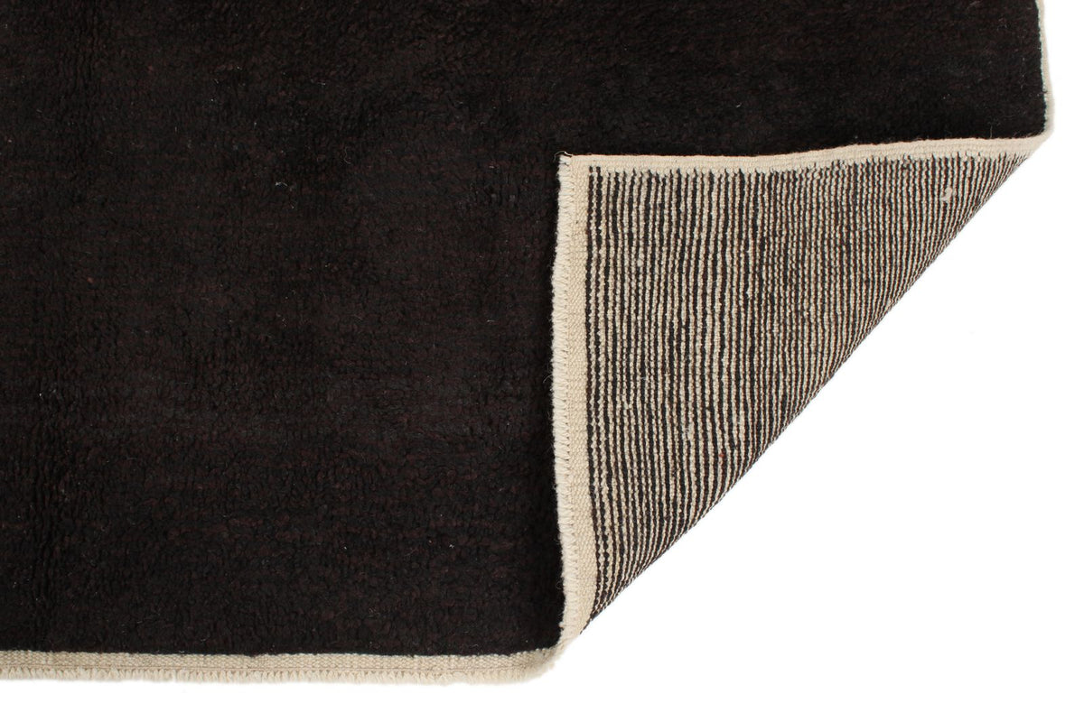 9x12 Brown and Ivory Turkish Tribal Rug
