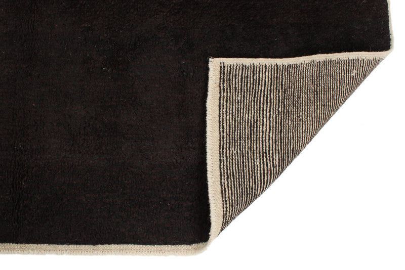 9x12 Brown and Ivory Turkish Tribal Rug
