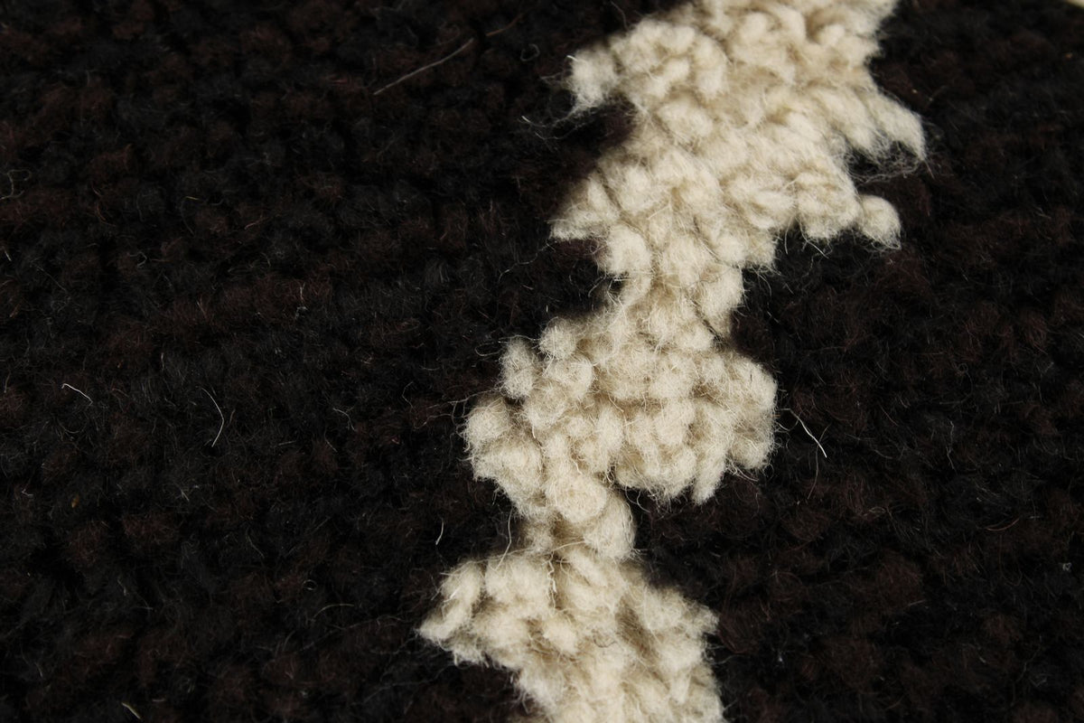 9x12 Brown and Ivory Turkish Tribal Rug
