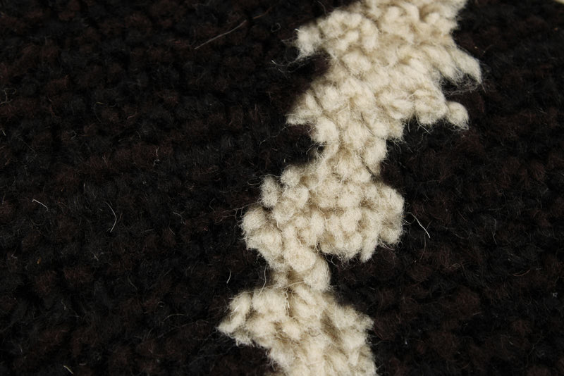 9x12 Brown and Ivory Turkish Tribal Rug
