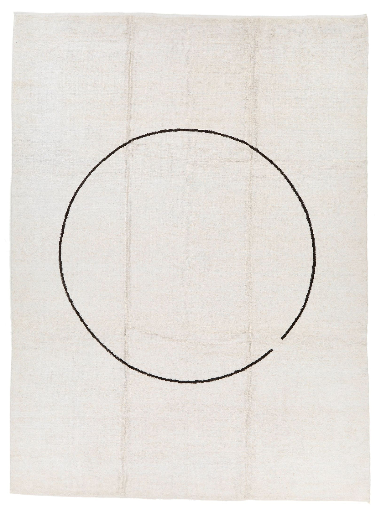 9x12 White and Black Turkish Tribal Rug