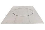 9x12 White and Black Turkish Tribal Rug