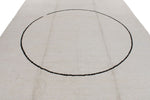 9x12 White and Black Turkish Tribal Rug