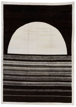 10x14 Black and White Turkish Tribal Rug