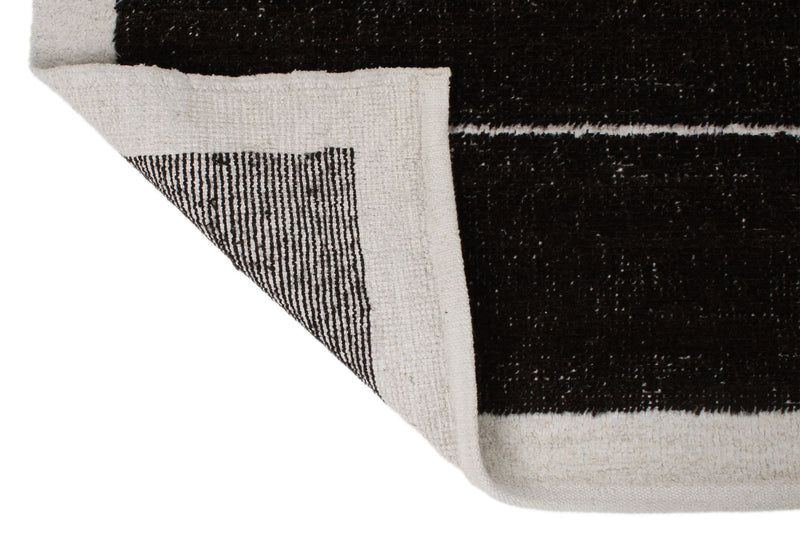 10x14 Black and White Turkish Tribal Rug