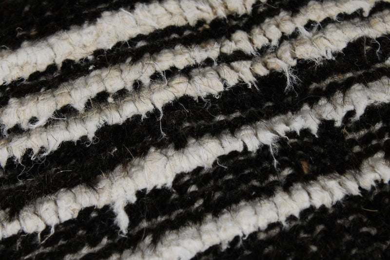 10x14 Black and White Turkish Tribal Rug