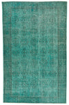 7x11 Turquoise Turkish Tribal Rug
