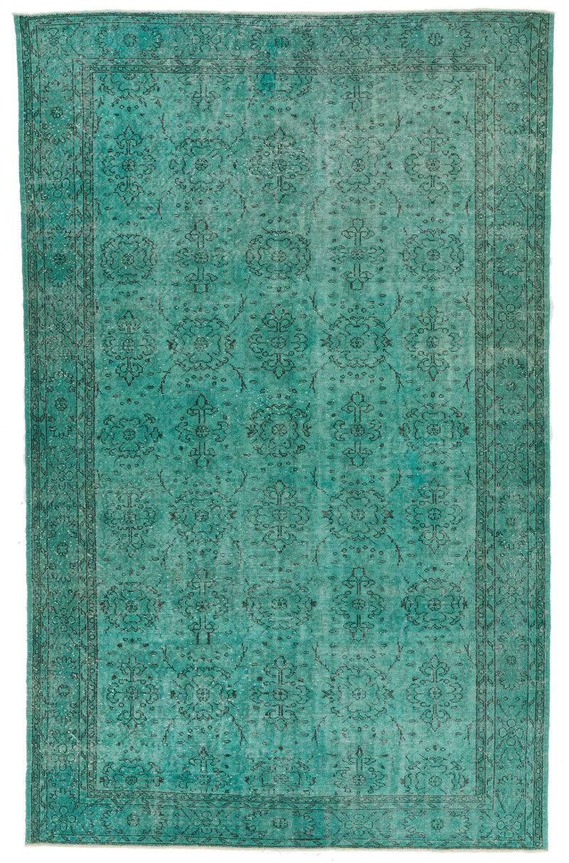 7x11 Turquoise Turkish Tribal Rug