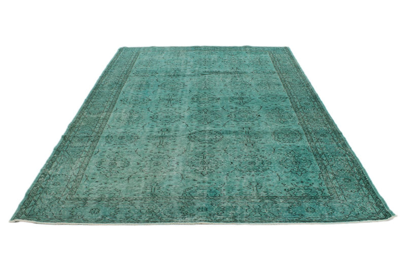 7x11 Turquoise Turkish Tribal Rug