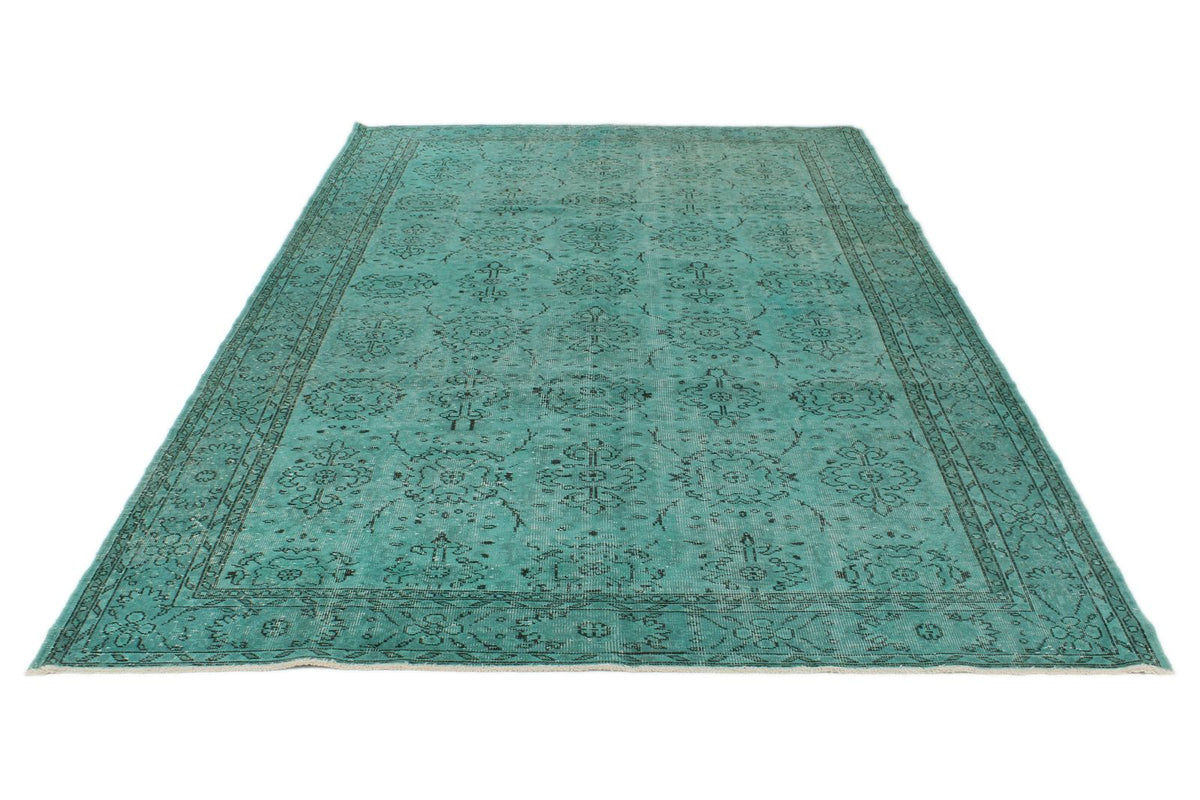 7x11 Turquoise Turkish Tribal Rug