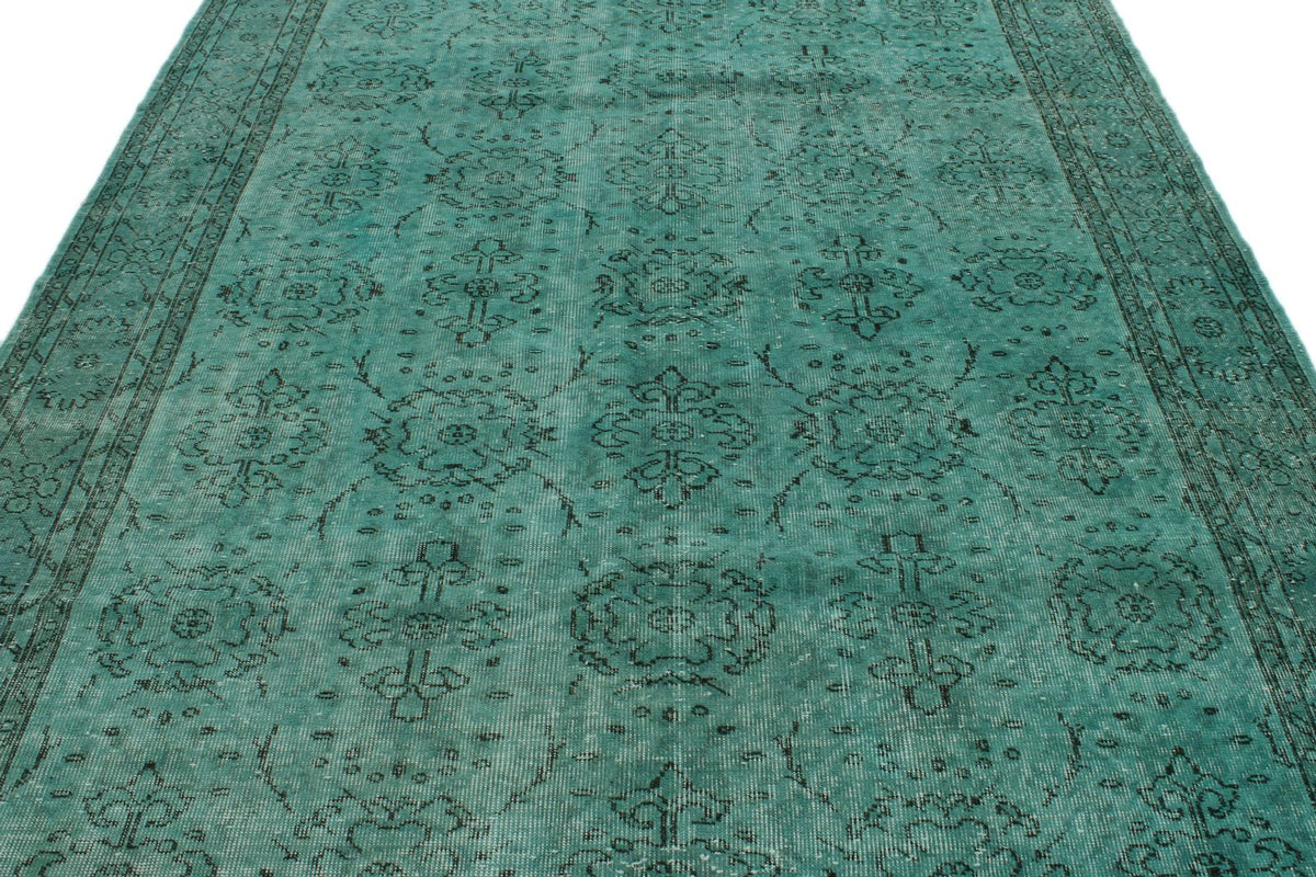 7x11 Turquoise Turkish Tribal Rug