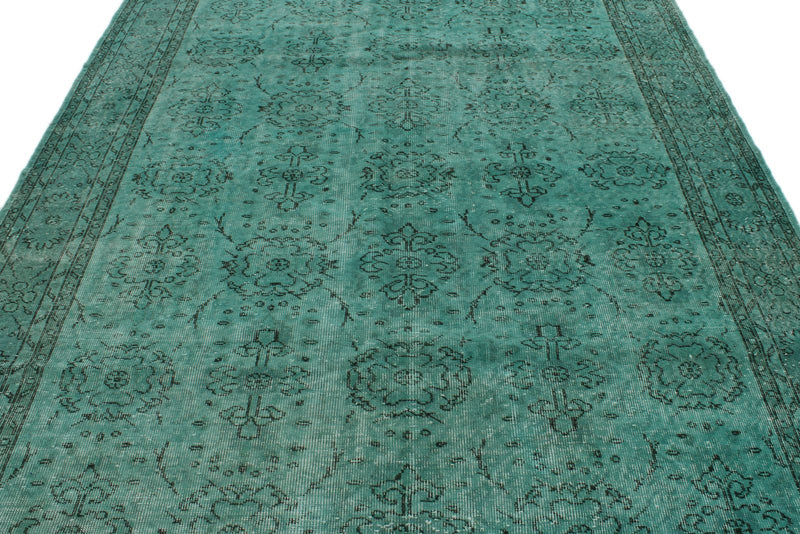 7x11 Turquoise Turkish Tribal Rug