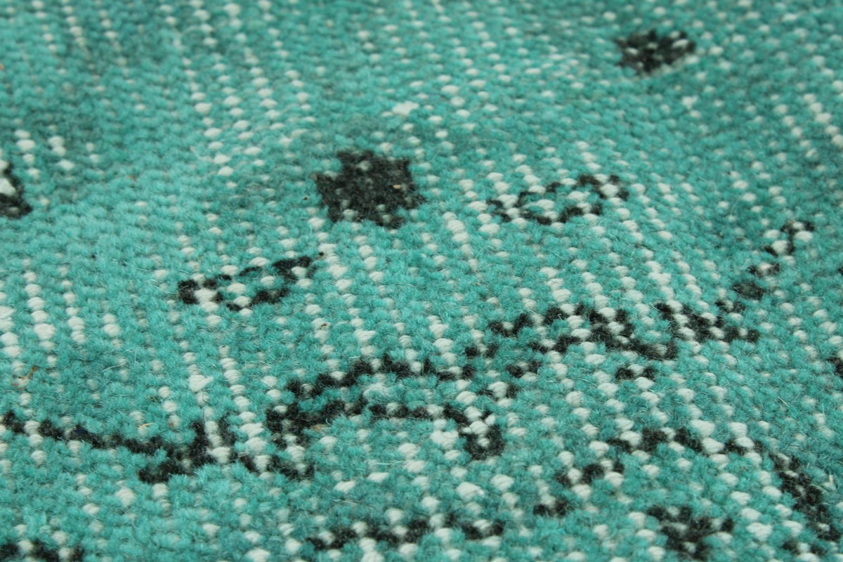 7x11 Turquoise Turkish Tribal Rug