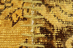 6x8 Mustard and Brown Patchwork Rug