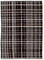 6x8 Beige and White Turkish Tribal Rug