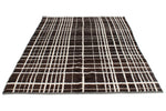 6x8 Beige and White Turkish Tribal Rug