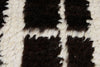 6x8 Beige and White Turkish Tribal Rug