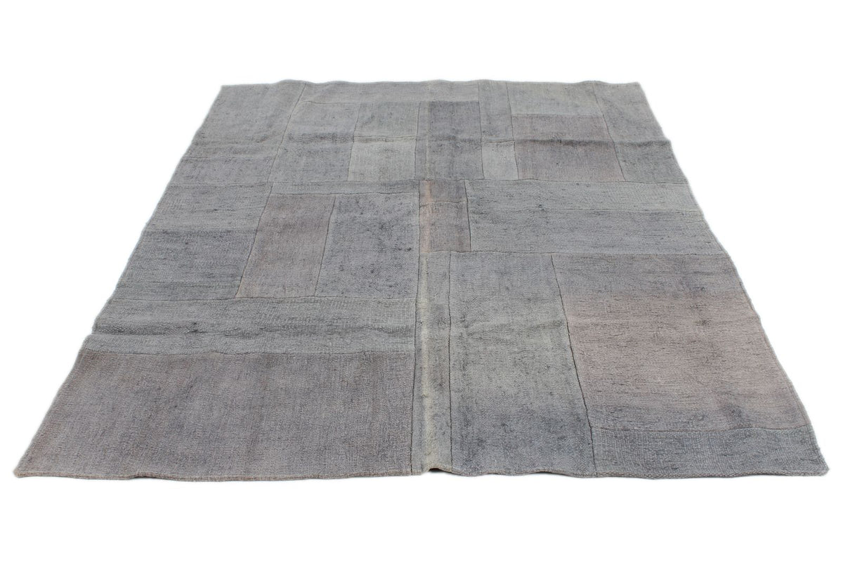 6x8 Gray Turkish Tribal Rug