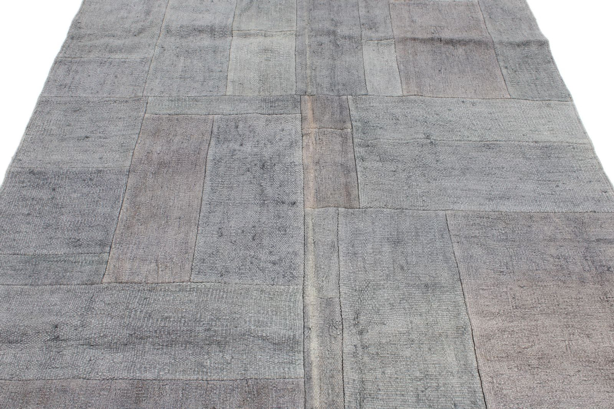 6x8 Gray Turkish Tribal Rug