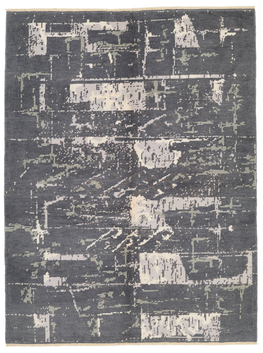 5x6 Gray and Multicolor Turkish Tribal Rug