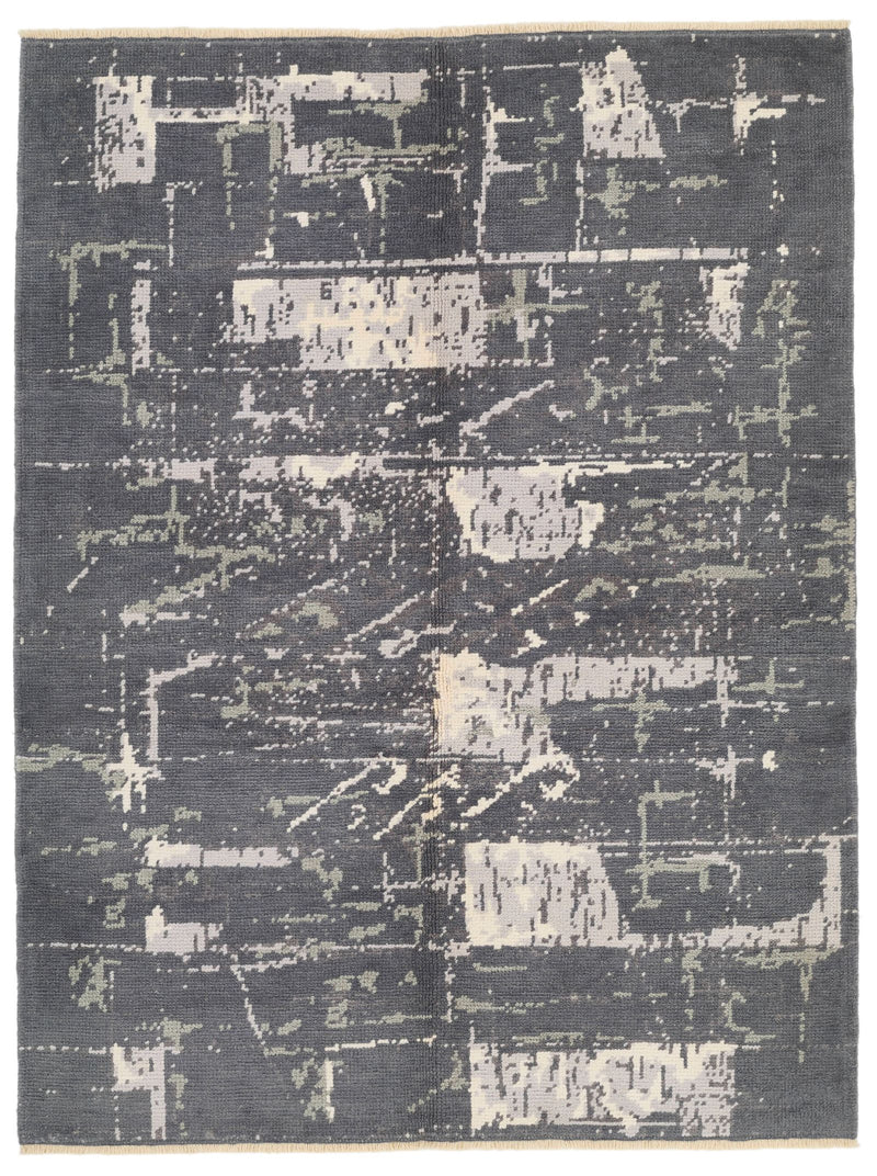 5x6 Gray and Multicolor Turkish Tribal Rug