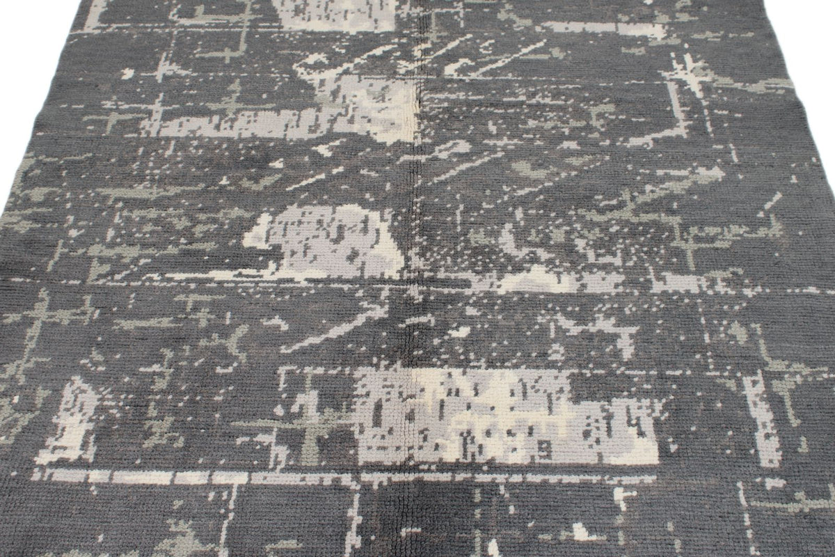 5x6 Gray and Multicolor Turkish Tribal Rug