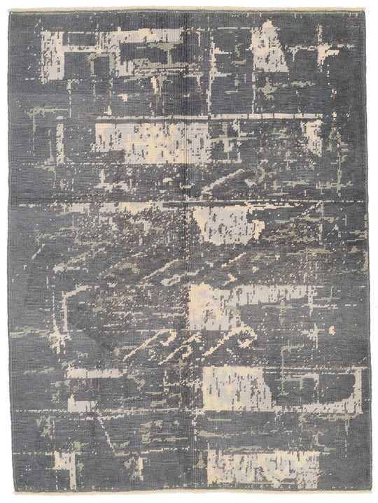 5x7 Gray and Multicolor Turkish Tribal Rug