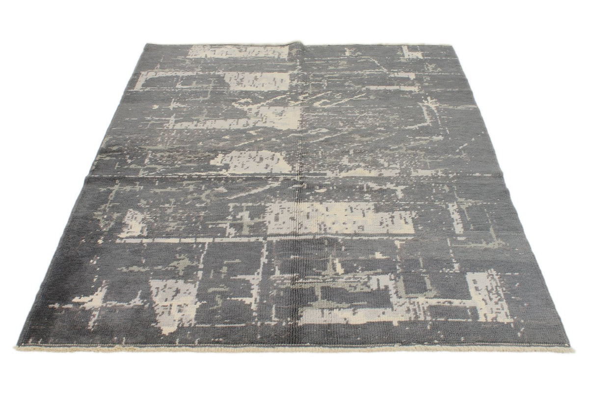 5x7 Gray and Multicolor Turkish Tribal Rug