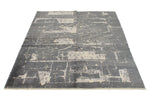 5x7 Gray and Multicolor Turkish Tribal Rug