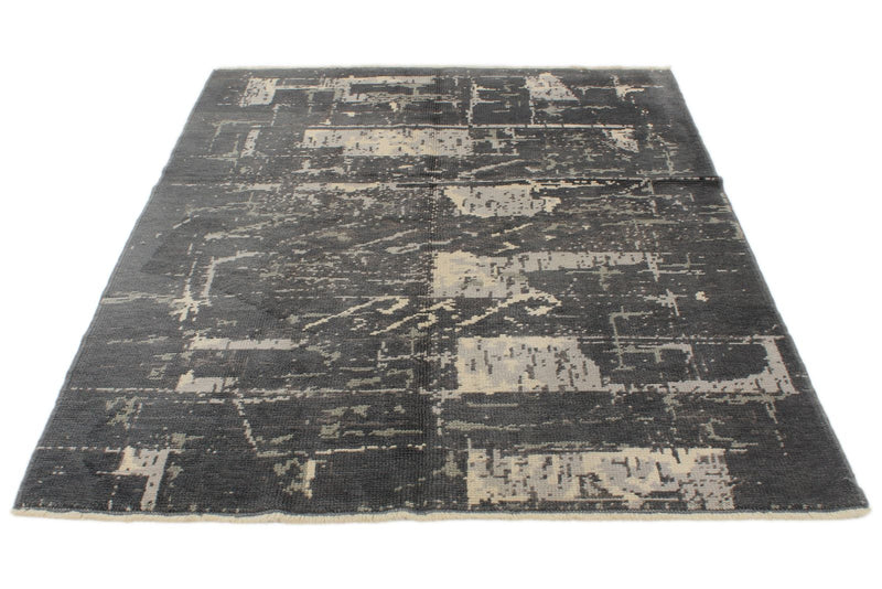 5x7 Gray and Multicolor Turkish Tribal Rug