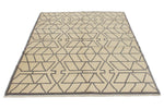 5x7 Beige and Gray Turkish Tribal Rug
