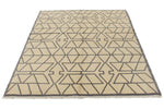5x7 Beige and Gray Turkish Tribal Rug