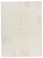 7x10 Ivory Turkish Patchwork Rug