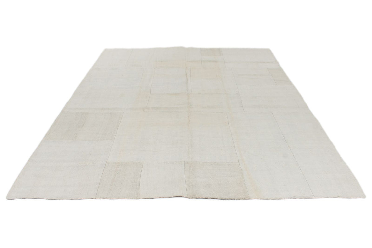 7x10 Ivory Turkish Patchwork Rug