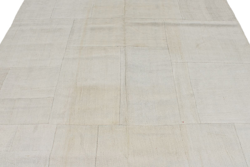 7x10 Ivory Turkish Patchwork Rug