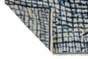 5x7 Ivory and Navy Turkish Tribal Rug