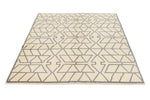 5x6 Ivory and Gray Turkish Tribal Rug