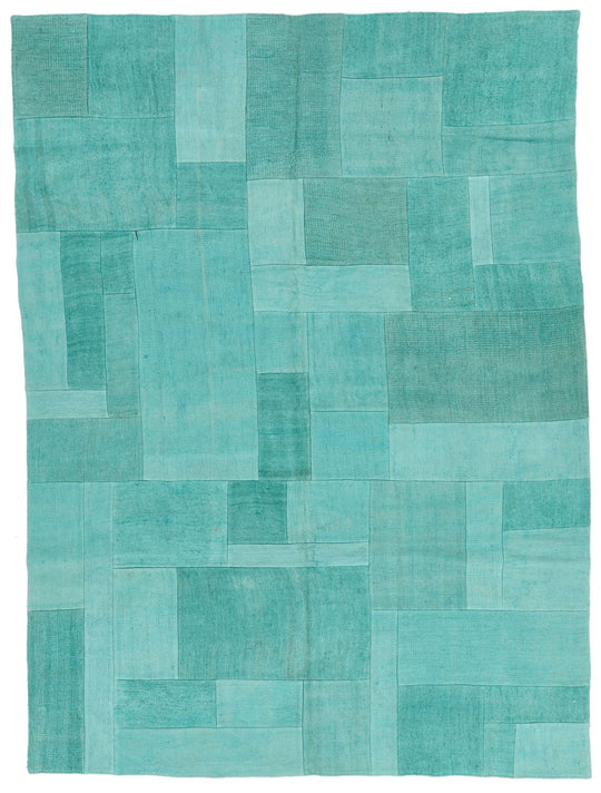 7x10 Turquoise Turkish Tribal Rug