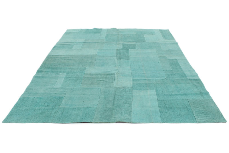 7x10 Turquoise Turkish Tribal Rug