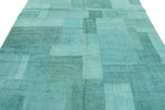 7x10 Turquoise Turkish Tribal Rug