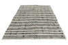 6x9 Ivory and Black Turkish Tribal Rug